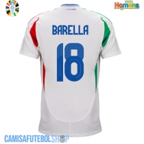 Camisa de time de futebol Itália Nicolo Barella #18 Replicas 2º Equipamento Europeu 2024 Manga Curta